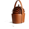 ACCORDION TOTE LEATHER HANDBAG Brown - Hand bag - $119.97  ~ £91.18