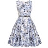 ACEVOG Women's Vintage 1950's Sleeveless Floral Spring Garden Party Picnic Dress - Kleider - $12.99  ~ 11.16€