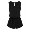 ACEVOG Women Crewneck Elastic Waist Cut Out Back Pocket Romper Jumpsuit Playsuit - Hlače - dolge - $8.99  ~ 7.72€