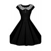 ACEVOG Women's Classy Vintage Audrey Hepburn Style 1940's Rockabilly Evening Dress - Dresses - $19.71 