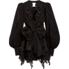 ACLER black broderie anglaise dress - sukienki - 