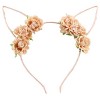 ACTLATI Cute Rose Flower Headband Devil Rabbit Ears Hair Band Cosplay Party Fancy Dress Headwear - Accessories - $11.24  ~ £8.54
