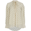 ADAM LIPPES Polka Dot Silk Chiffon Blous - Long sleeves shirts - 