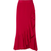 ADAM LIPPES Ruffled silk-crepe wrap skir - Skirts - 