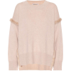 AGNONA Fur-trimmed cashmere sweater - Puloveri - 