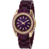 AK Anne Klein Women's 10/9668PMPR Swarovski Crystal Accented Purple Marbleized Gold-Tone Bracelet Watch - Watches - $46.45 