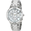 AK Anne Klein Women's 10/9699MPWT Silver-Tone White Ceramic Bracelet Multi-Function Watch - Orologi - $157.50  ~ 135.27€