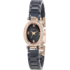 AK Anne Klein Women's 10/9704RGBL Swarovski Crystal Accented Oval Rosegold-Tone Blue Ceramic Bracelet Watch - Uhren - $60.99  ~ 52.38€
