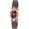 AK Anne Klein Women's 10/9704RGBN Swarovski Crystal Accented Brown Ceramic Rosegold-tone Watch - Watches - $87.07  ~ £66.17