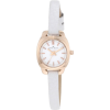 AK Anne Klein Women's 10/9832RGWT Rosegold-Tone White Leather Strap Mini Watch - ウォッチ - $51.99  ~ ¥5,851