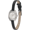 AK Anne Klein Women's 10/9833SVBK Silver-Tone Black Leather Strap Mini Watch - Relógios - $47.52  ~ 40.81€