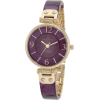 AK Anne Klein Women's 10/9842PMPR Gold-Tone Purple Marbleized Half Bangle Watch - Relojes - $75.00  ~ 64.42€
