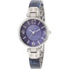 AK Anne Klein Women's 10/9843BMBL Silver-Tone Blue Marbleized Resin Bangle Watch - ウォッチ - $75.00  ~ ¥8,441