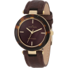 AK Anne Klein Women's 10/9852BMBN Gold-Tone Brown Leather Strap Watch - Watches - $47.28 