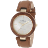 AK Anne Klein Women's 10/9852CMHY Gold-Tone Honey Brown Leather Strap Watch - Zegarki - $64.99  ~ 55.82€