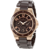 AK Anne Klein Women's 10/9862RGBN Rosegold-Tone Multi-Function Brown Ceramic Bracelet Watch - Watches - $193.87 