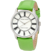 AK Anne Klein Women's 10/9905MPLG Leather Silver-Tone Lime Green Leather Strap Watch - Watches - $55.00 