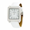 AK Anne Klein Women's 108211MPWT Silver tone White Croco-Grain Leather Watch - Watches - $55.00 