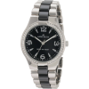 AK Anne Klein Women's 109119BKSV Swarovski Crystal Accented Silver-Tone Black Ceramic Watch - Relógios - $54.01  ~ 46.39€