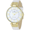 AK Anne Klein Women's 109168WTWT Gold-Tone Round White Leather Strap Watch - Watches - $49.50 