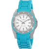 AK Anne Klein Women's 109379WTTQ Swarovski Crystal Silver-Tone and Blue Plastic Bracelet Watch - Watches - $41.50 