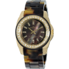 AK Anne Klein Women's 109380BMTO Swarovski Crystal Gold-Tone and Tortoise Plastic Bracelet Watch - Relojes - $48.50  ~ 41.66€