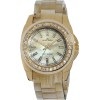 AK Anne Klein Women's 109380CMHN Swarovski Crystal Gold-Tone and Horn Plastic Bracelet Watch - ウォッチ - $56.75  ~ ¥6,387