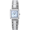 AK Anne Klein Women's 109413WTSV Swarovski Crystal Silver-Tone and White Ceramic Bracelet Watch - ウォッチ - $90.50  ~ ¥10,186