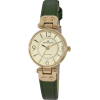 AK Anne Klein Women's 109442IVGN Gold-Tone Ivory Dial and Green Leather Strap Watch - Watches - $49.16 