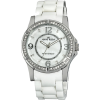 AK Anne Klein Women's 109589MPWT Swarovski Crystal Accented Silver-Tone White Ceramic Watch - Watches - $99.94 