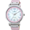 AK Anne Klein Women's 109651MPLP Swarovski Crystal Silver-Tone Mother-Of-Pearl Dial Pink Leather Strap Watch - Watches - $52.49 