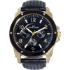 AK Anne Klein Women's 109656BKBK Gold-Tone Black Plastic Bezel and Black Leather Strap Watch - Watches - $79.99 