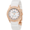 AK Anne Klein Women's 109682RGWT Swarovski Crystal Rosegold-Tone and White Ceramic Bracelet Watch - Zegarki - $69.50  ~ 59.69€