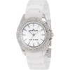 AK Anne Klein Women's 109683MPWT Swarovski Crystal Silver-Tone and White Ceramic Bracelet Watch - ウォッチ - $103.84  ~ ¥11,687