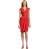 AK Anne Klein Women's Surplice Bi-Stretch Dress With Belt Sunset - sukienki - $119.00  ~ 102.21€