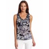 AK Anne Klein Women's Watercolor Floral Sleeveless Blouse Multi - 半袖シャツ・ブラウス - $79.00  ~ ¥8,891