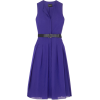 AKRIS Belted pleated cotton-voile midi d - ワンピース・ドレス - 