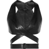 ALAÏA Leather wrap bra top - Tanks - 