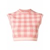 ALAÏA PRE-OWNED houndstooth cropped top - Pullover - $1.01  ~ 0.86€