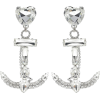 ALESSANDRA RICH Crystal anchor earrings - Uhani - 