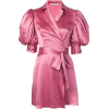 ALESSANDRA RICH pink satin silk dress - sukienki - 