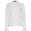 ALEXACHUNG Ruffle-trimmed floral cotton - Camisas manga larga - 