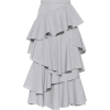 ALEXACHUNG Striped ruffle cotton midi  - Skirts - $570.00 