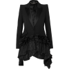 ALEXANDER MCQUEEN Ruffled taffeta and sa - Jacket - coats - 