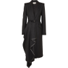 ALEXANDER MCQUEEN Asymmetric frayed wool - Jacket - coats - 