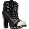 ALEXANDER MCQUEEN black 105 studded leat - Botas - 