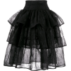 ALEXANDER MCQUEEN black sheer skirt - Saias - 