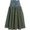 ALEXANDER MCQUEEN denim & green skirt - Gonne - 
