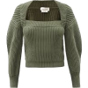 ALEXANDER MCQUEEN khaki green sweater - プルオーバー - 