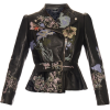 ALEXANDER MCQUEEN leather floral jacket - Jacket - coats - 